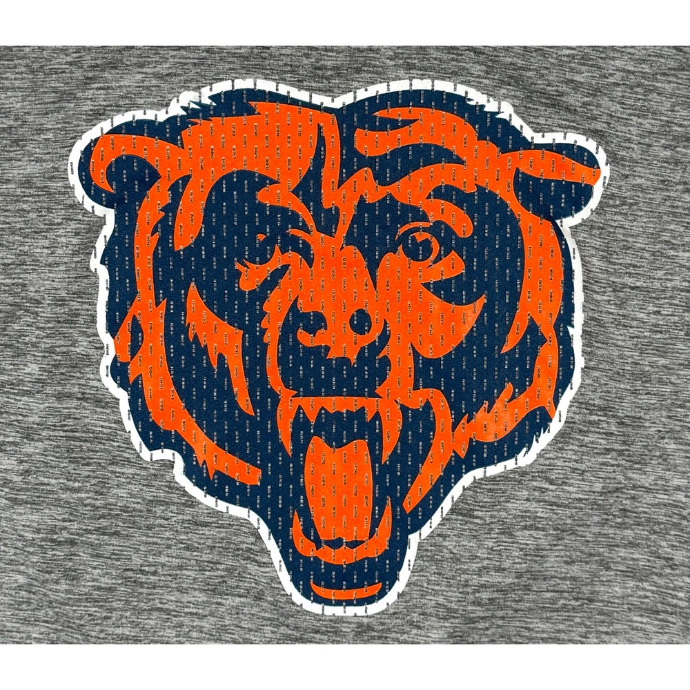 Chicago Bears NFL Team Apparel Mens M Gray Long Sleeve Performance Shirt #19859